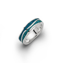 Ring Meeresblau schmal